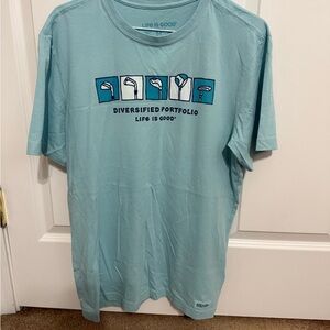 Life Is Good Blue Short Sleeved Tee